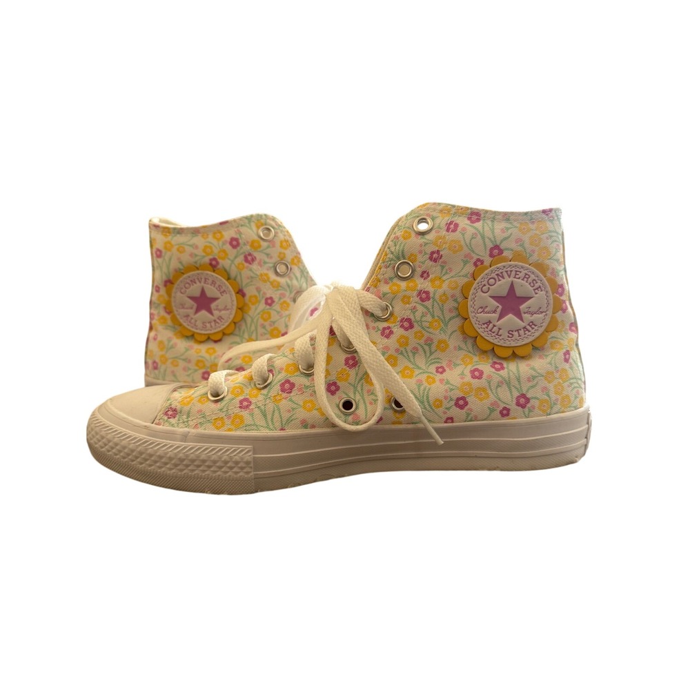 Converse Ditsy Floral Chuck Taylor All Star High Top Sneakers Youth Size 5